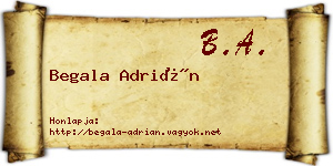 Begala Adrián névjegykártya