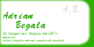 adrian begala business card